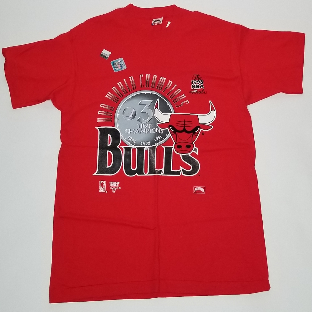 Vintage 93 Chicago Bulls 3X Champ New with Tags